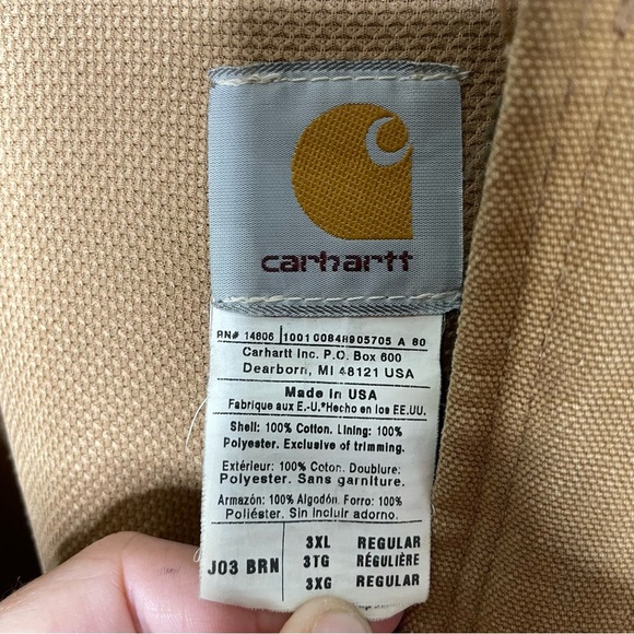 Carhartt Men's Loose Fit Firm Duck ThermalLined Active Jacket 3XL - Picture 6 of 10